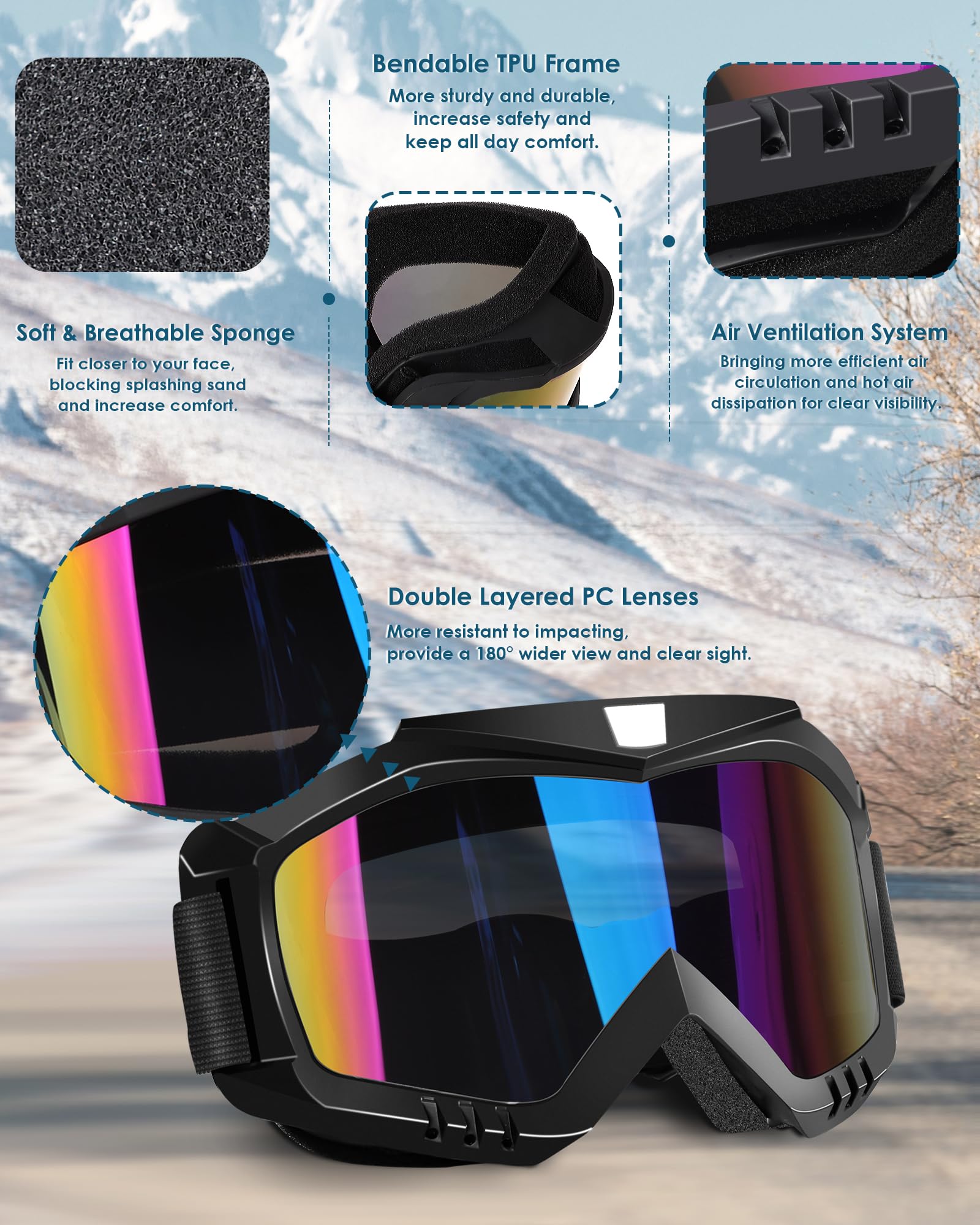OXG goggles suitable for both winter and summer outdoor activities.