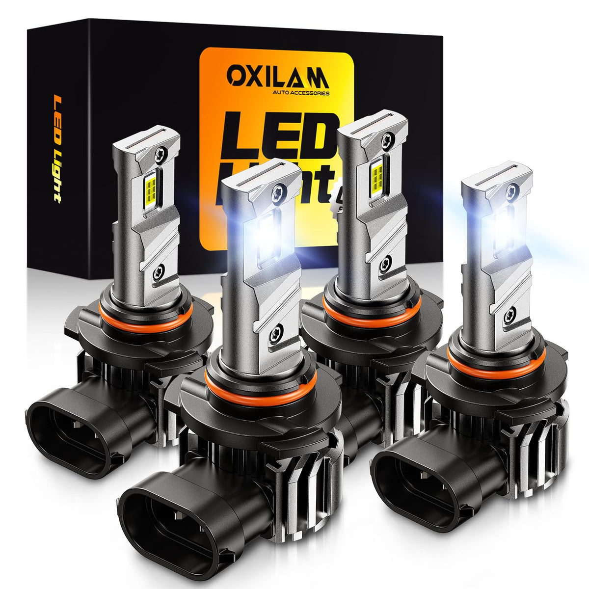 OXILAM 9005/9006 LED bulb front view for easy plug-and-play installation
