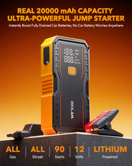 OXILAM 8AWG cables reduce resistance for safe, faster jumps.