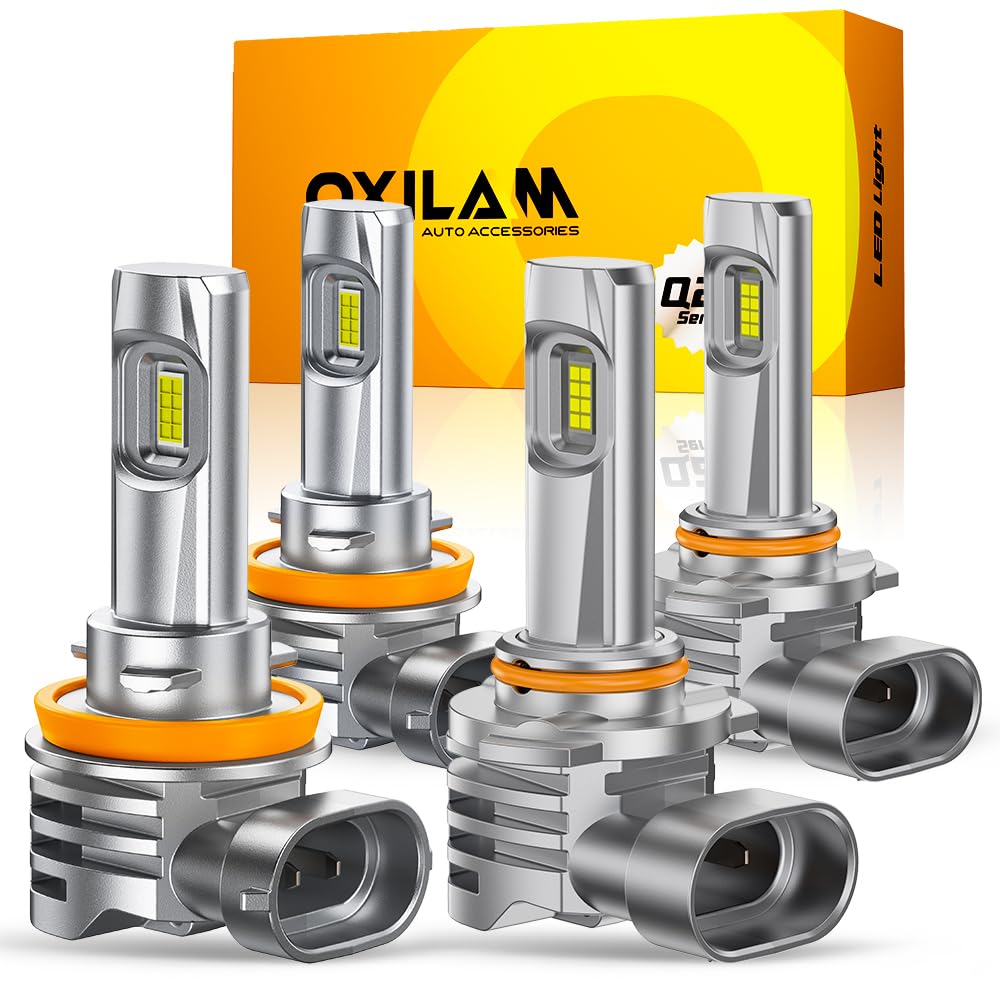 OXILAM H11 LED bulbs kit for a precise 1:1 fit and simple upgrade.