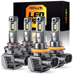 OXILAM H11 9005 LED bulbs deliver bright forward illumination for night driving