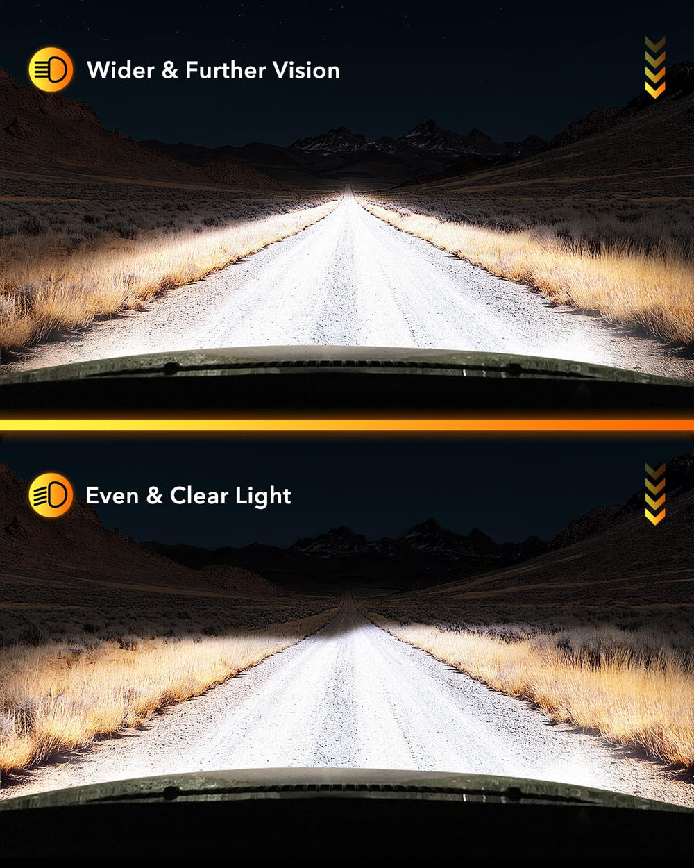 OXILAM H1 bulbs showing 1:1 OEM size fit for easy plug-and-play
