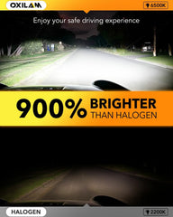 OXILAM H1/H1LL LED bulbs with aluminum body for efficient heat dissipation.