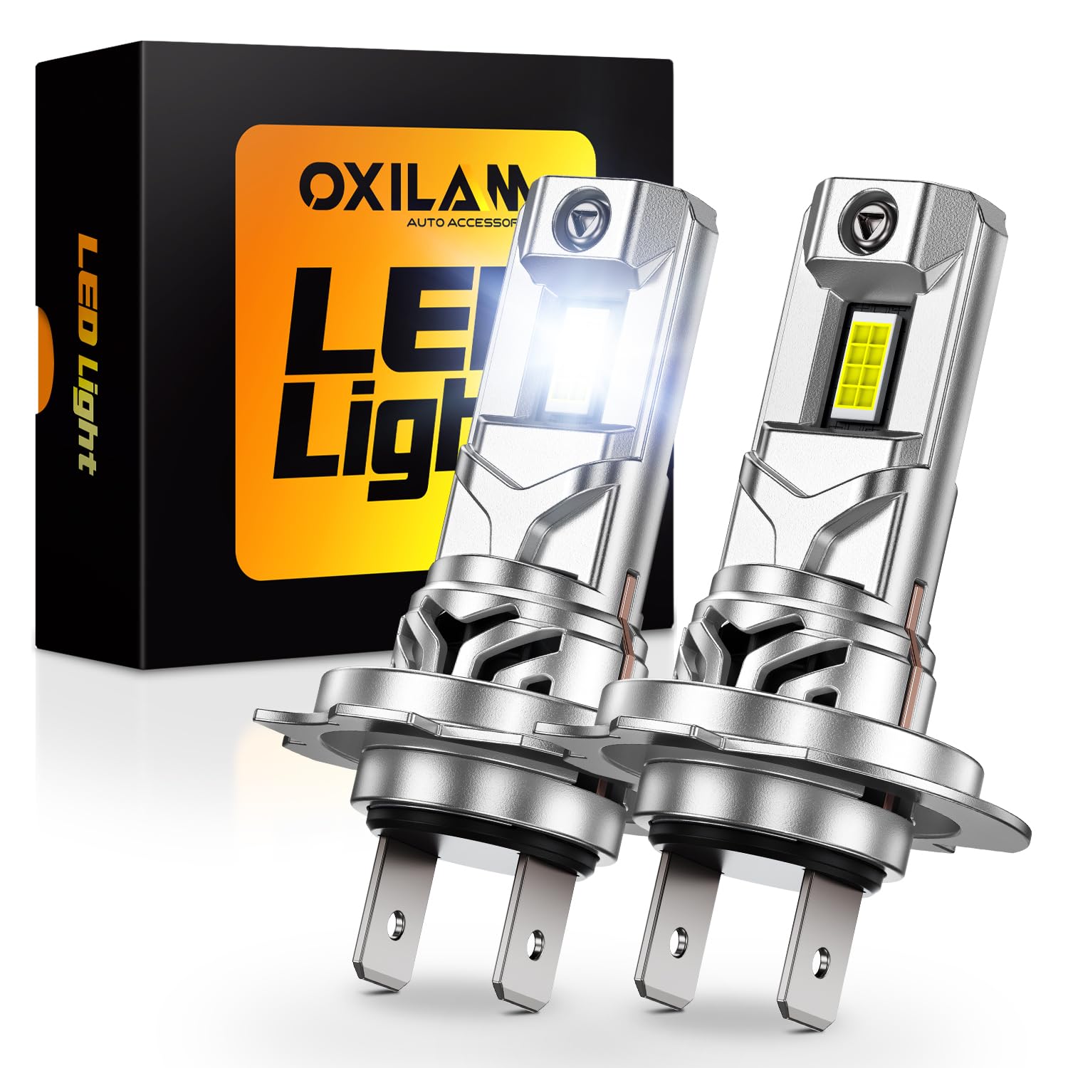 OXILAM H7 LED bulb installation ease for quick headlight upgrade.