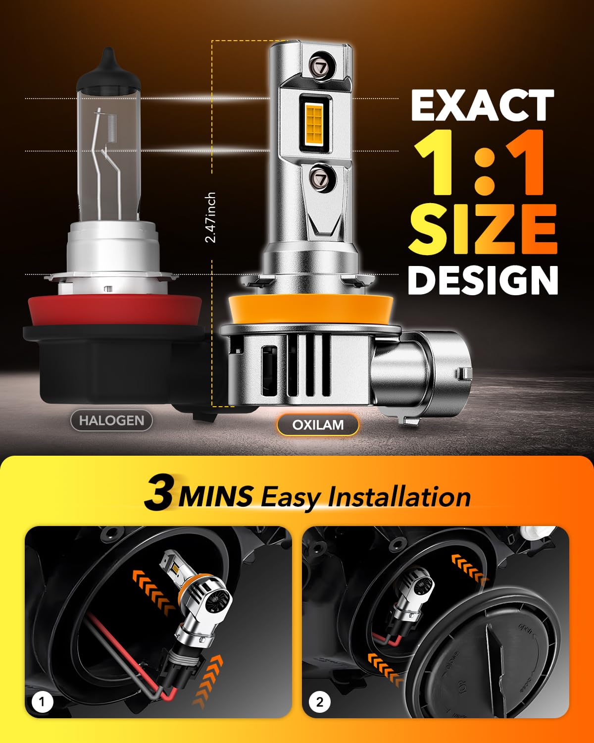 OXILAM IP68 rating protects against water and dust.