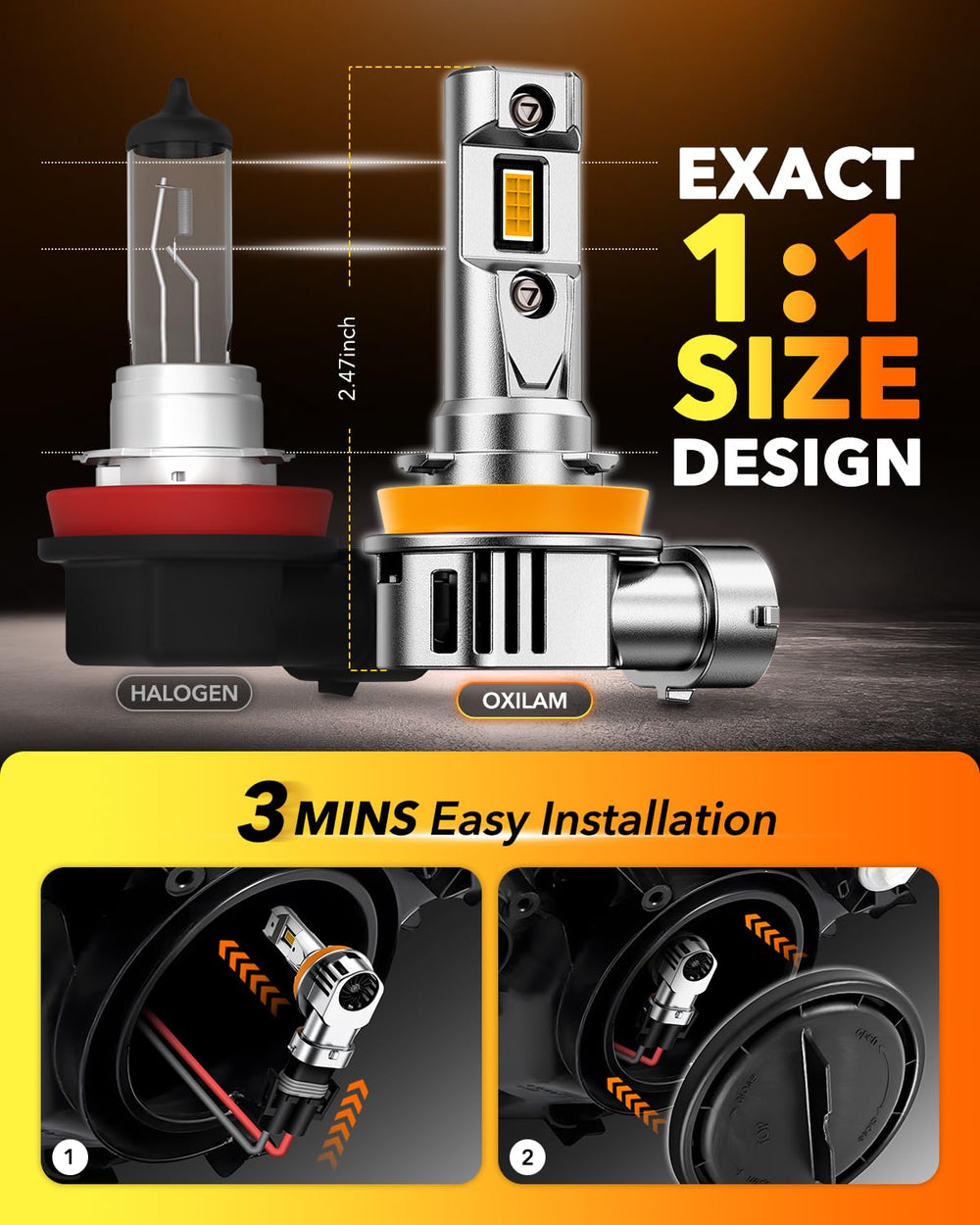 OXILAM IP68 rating protects against water and dust.