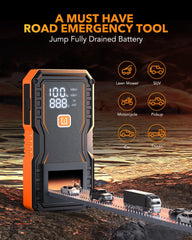 OXILAM Jump Starter 6000A non-slip grip for secure handling