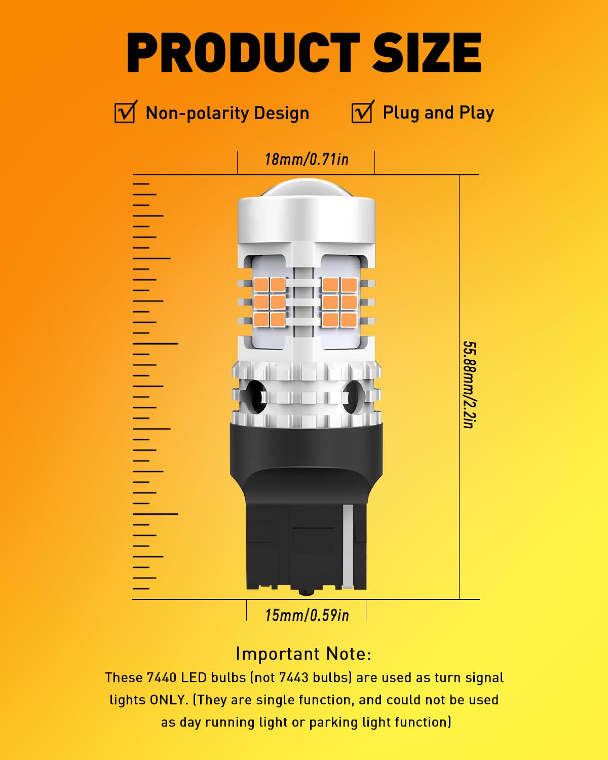 OXILAM socket compatibility 7440 T20 7441 shown for easy replacement.