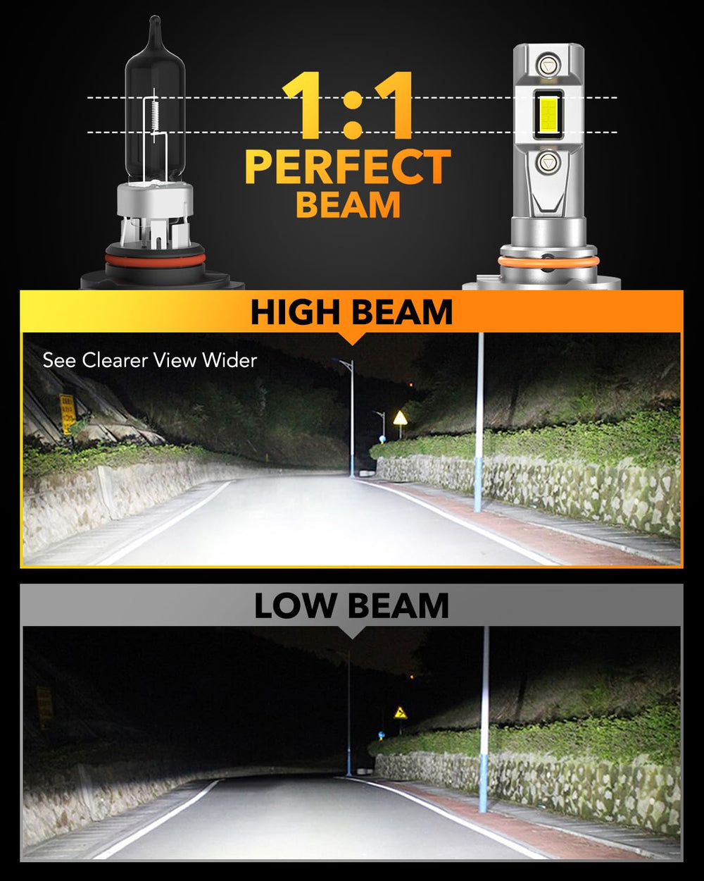 OXILAM turbo fan cooling maintains steady performance on long night drives.