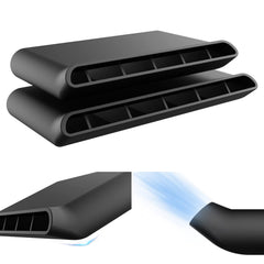 OXILAM vent deflectors on Silverado rear vents directing airflow toward passengers