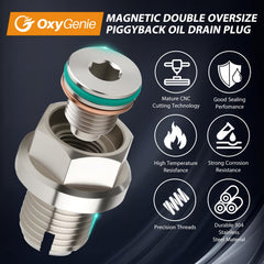 OxyGenie self-tapping main plug threads securely into damaged hole