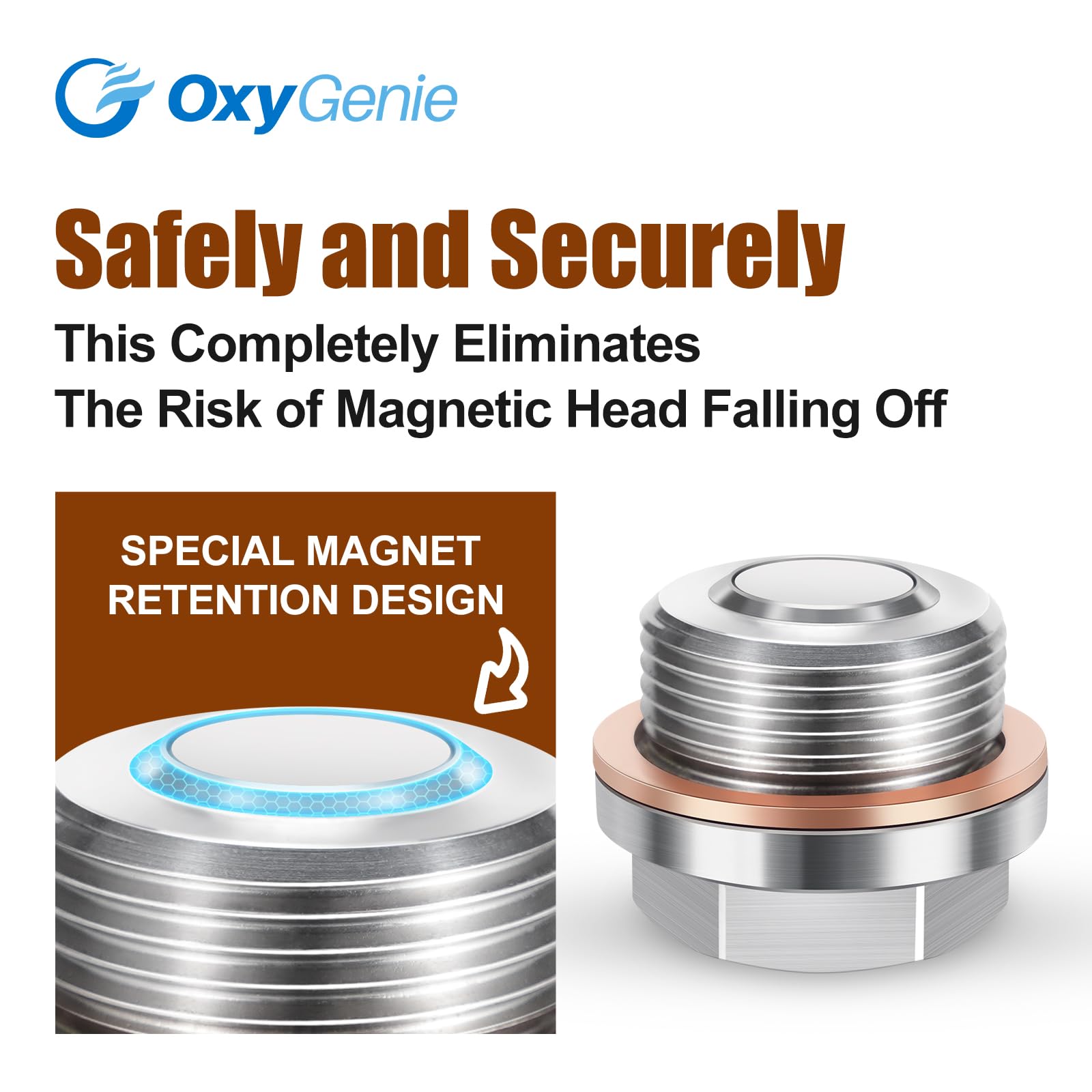 OxyGenie front differential oil drain plug with copper washer seal
