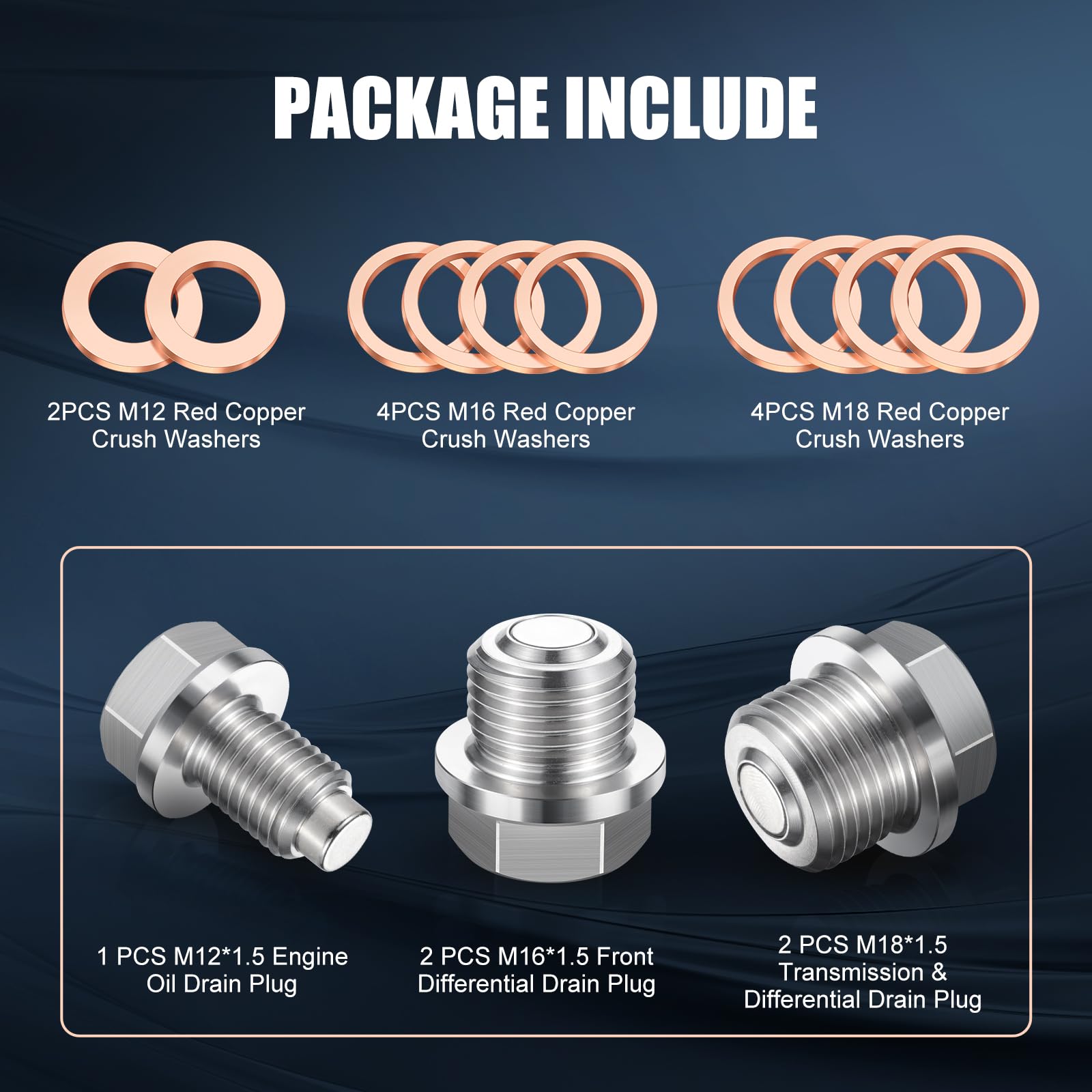 OxyGenie front differential oil fill plug showing magnetic retention in action