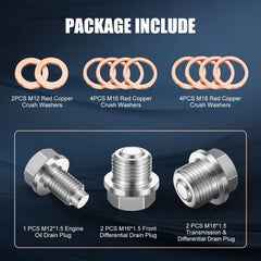 OxyGenie front differential oil fill plug showing magnetic retention in action