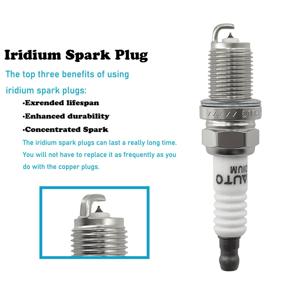 OYEAUTO iridium spark plugs durability test visuals suggesting longer life.
