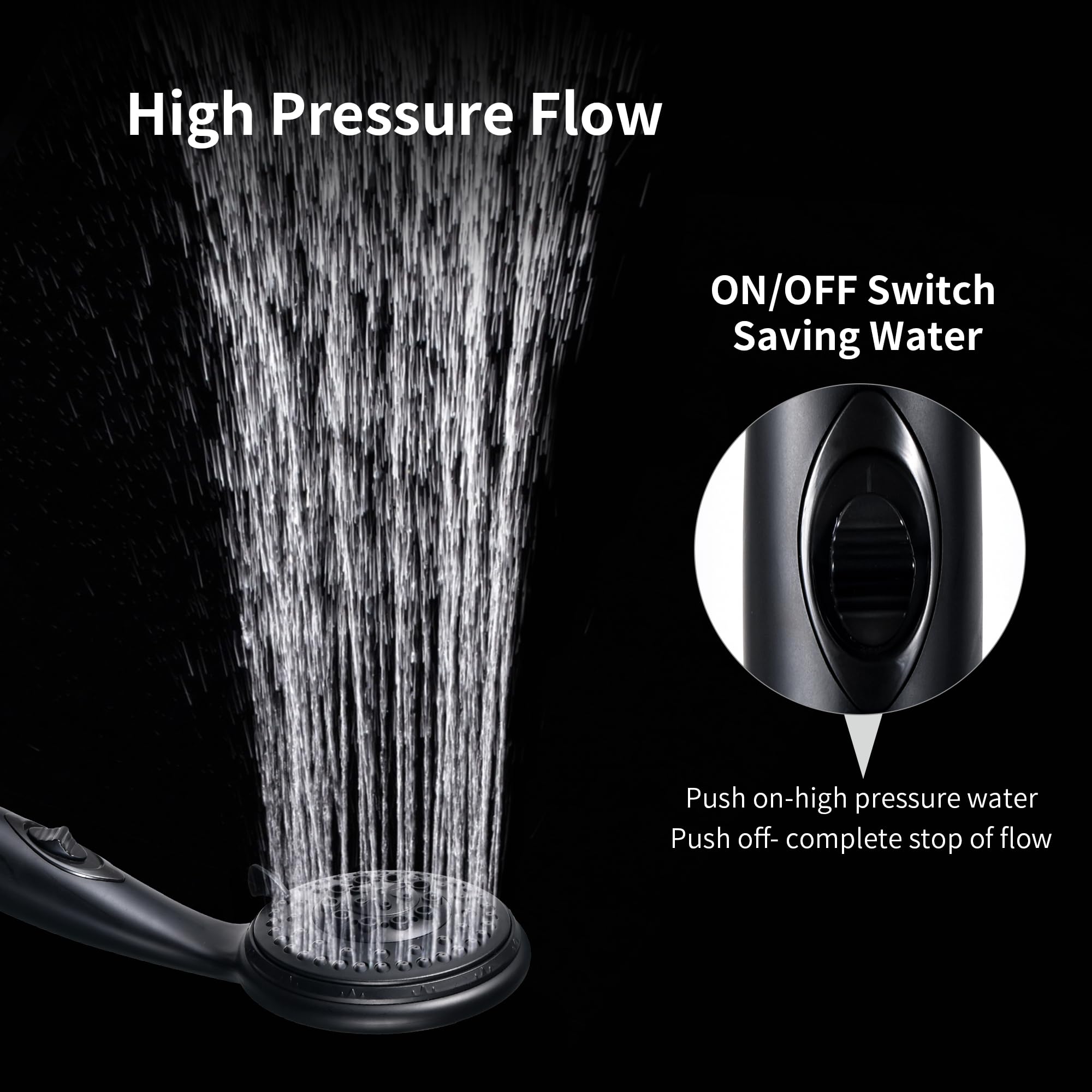 OYMOV 60-inch shower hose offers flexible reach in RV showers