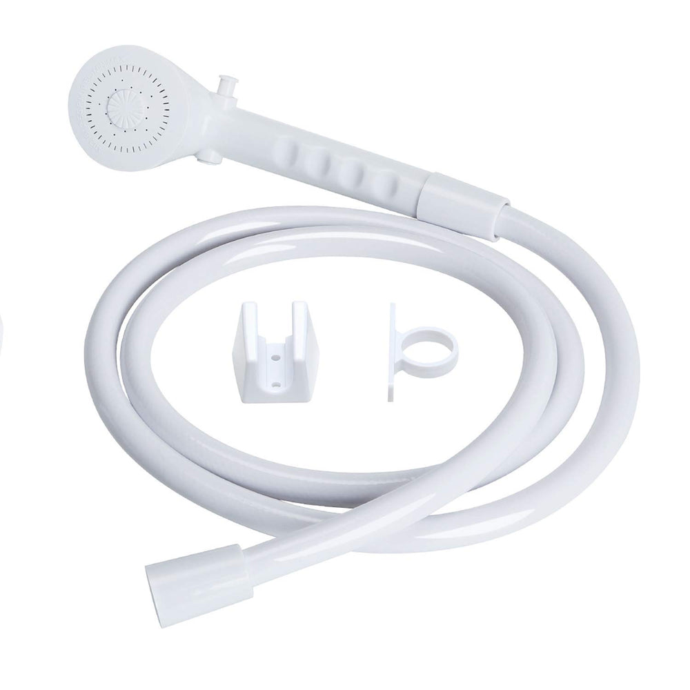 OYMOV RV shower head with pause function for water-efficient outdoor showers.