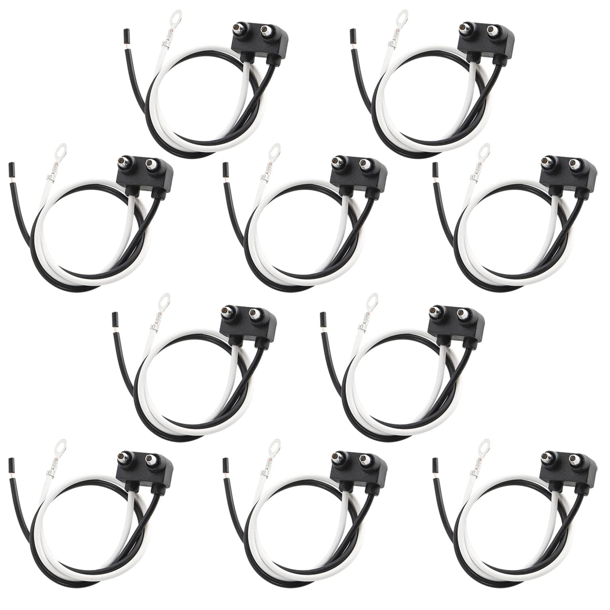 Oyviny 2-wire trailer pigtail with right-angle PL-10 plug for easy mounting.
