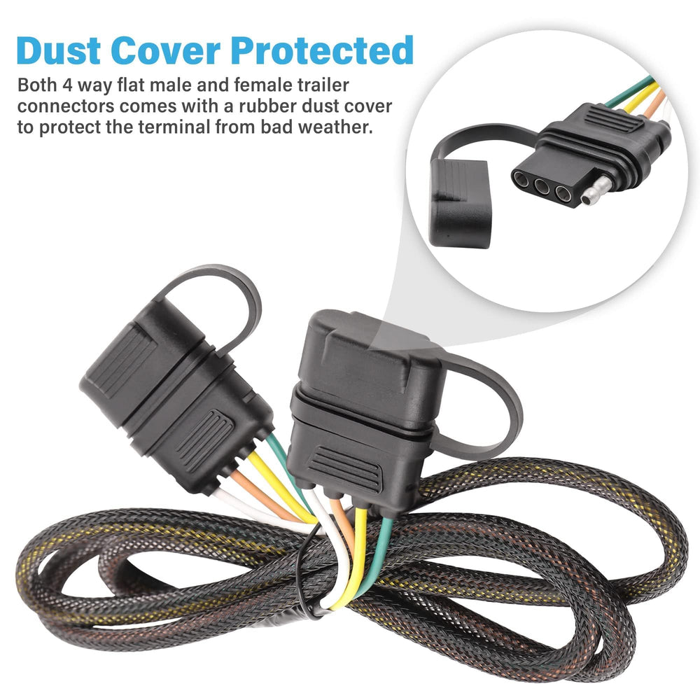 Oyviny 16AWG copper wires ensure strong conductivity for trailer lighting.