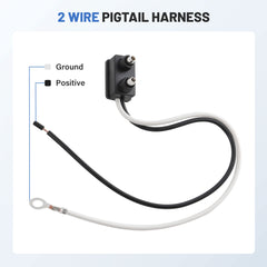 Oyviny 2-pin trailer connector demonstrates compatibility with various lights.