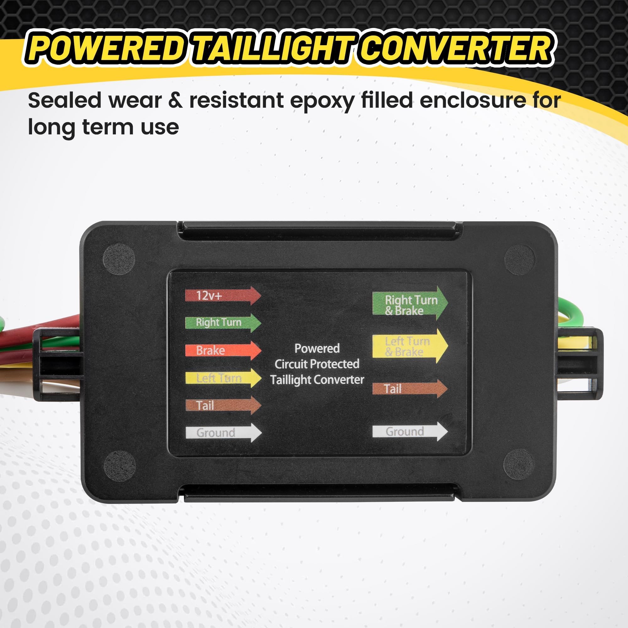 Oyviny 4-pin flat connector fits standard trailer plugs reliably.