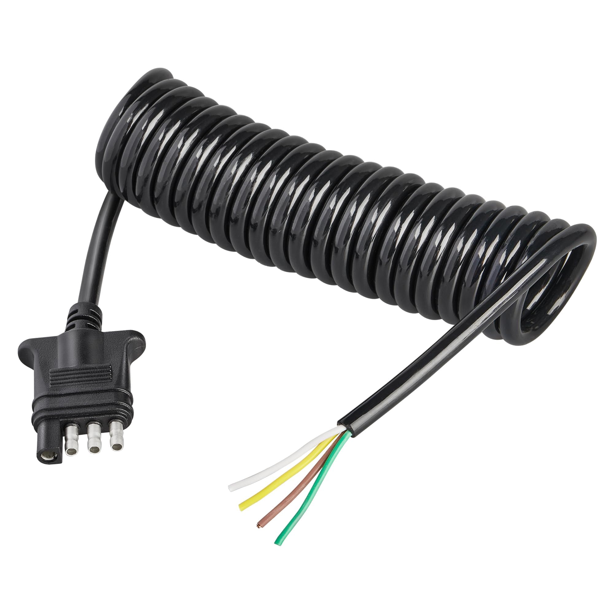 Oyviny 4-way flat harness with coiled cable for easy storage and quick connections.