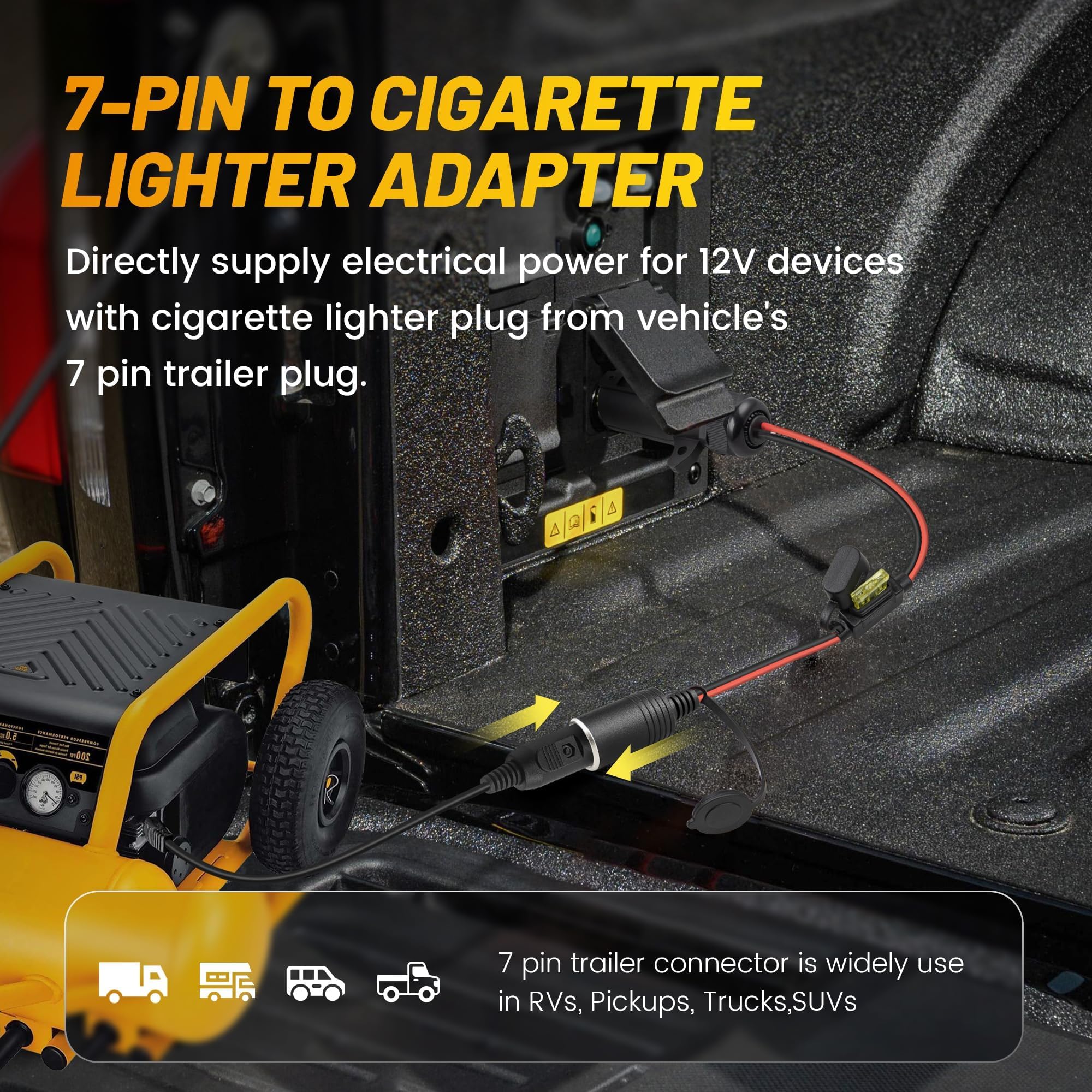 Oyviny adapter featuring a rubber dust cover blocks rain and dust when idle