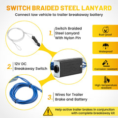 Oyviny nylon pull pin provides reliable safety when wiring the trailer brake system