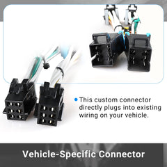 Oyviny Chevy Express and GMC Savana compatible 4-flat connector installation in progress