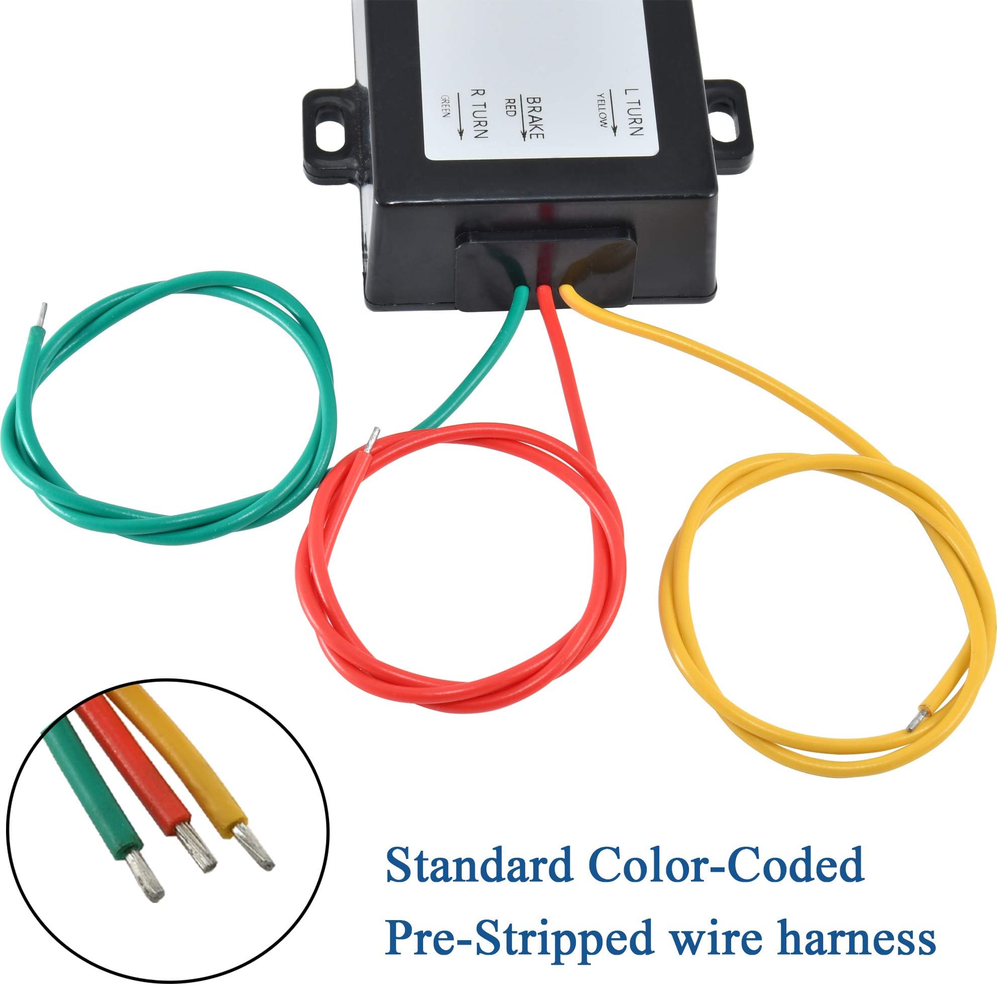 Oyviny color-coded wires shown for straightforward connections and fewer errors.