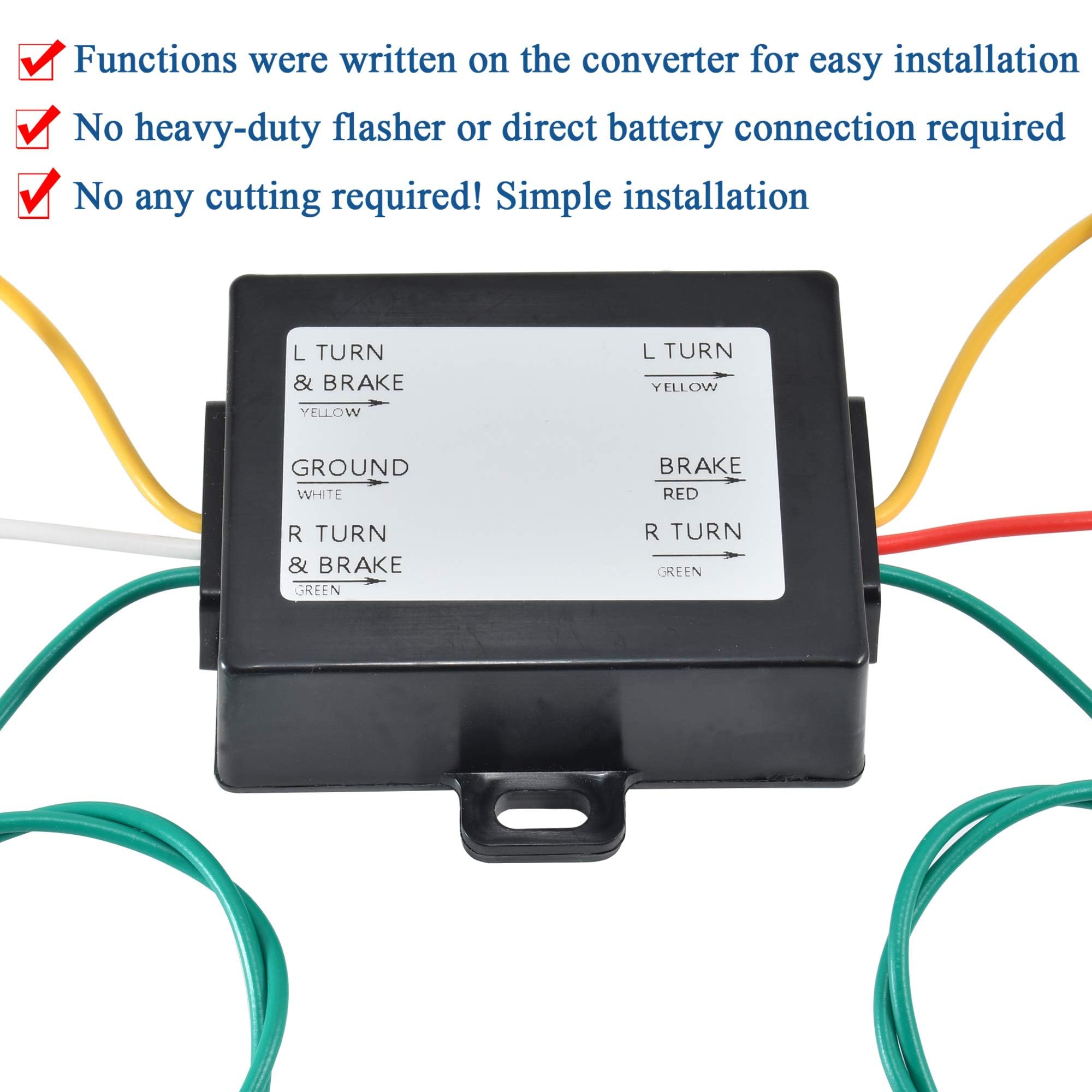 Oyviny converter installation with color-coded leads for quick splicing.