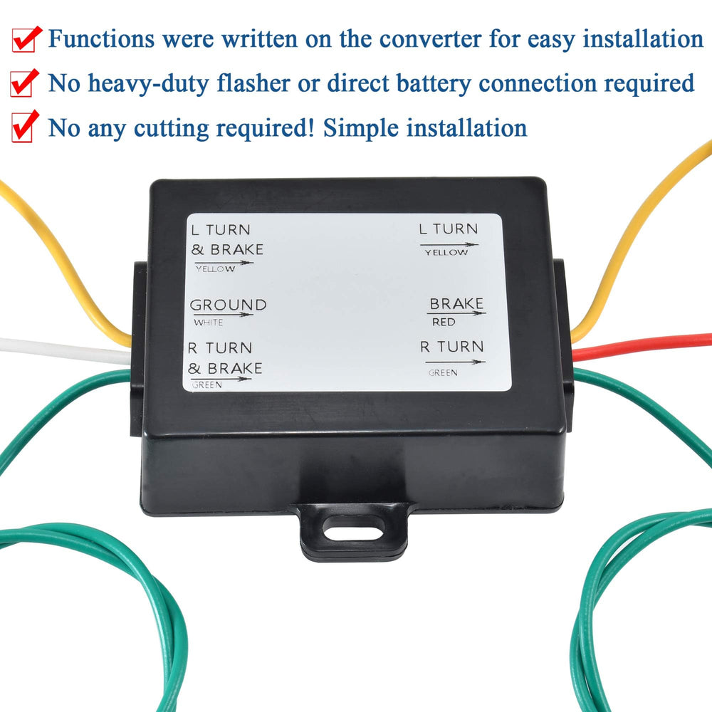 Oyviny converter installation with color-coded leads for quick splicing.