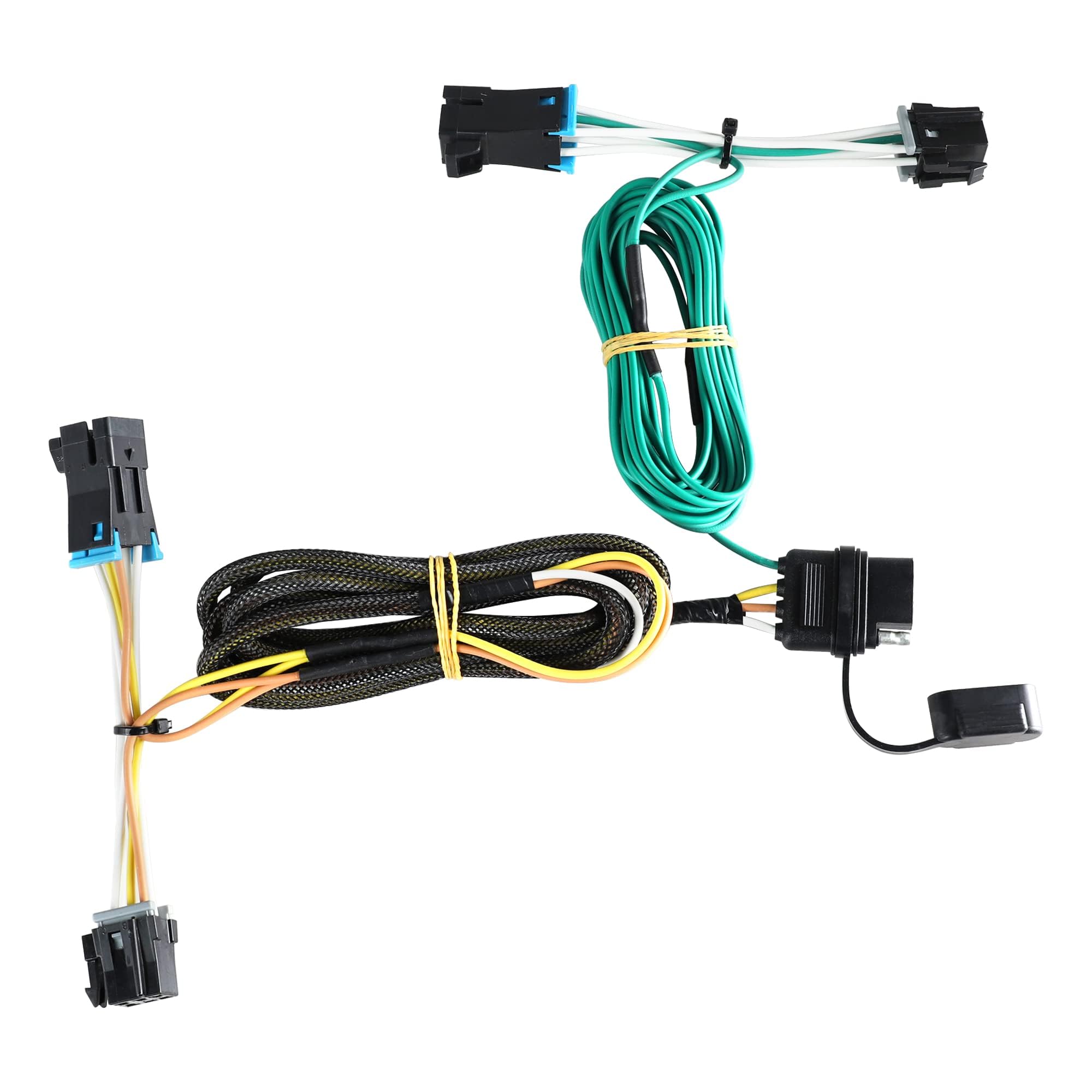 Oyviny 4-way trailer wiring harness installed on Chevy Express for easy towing