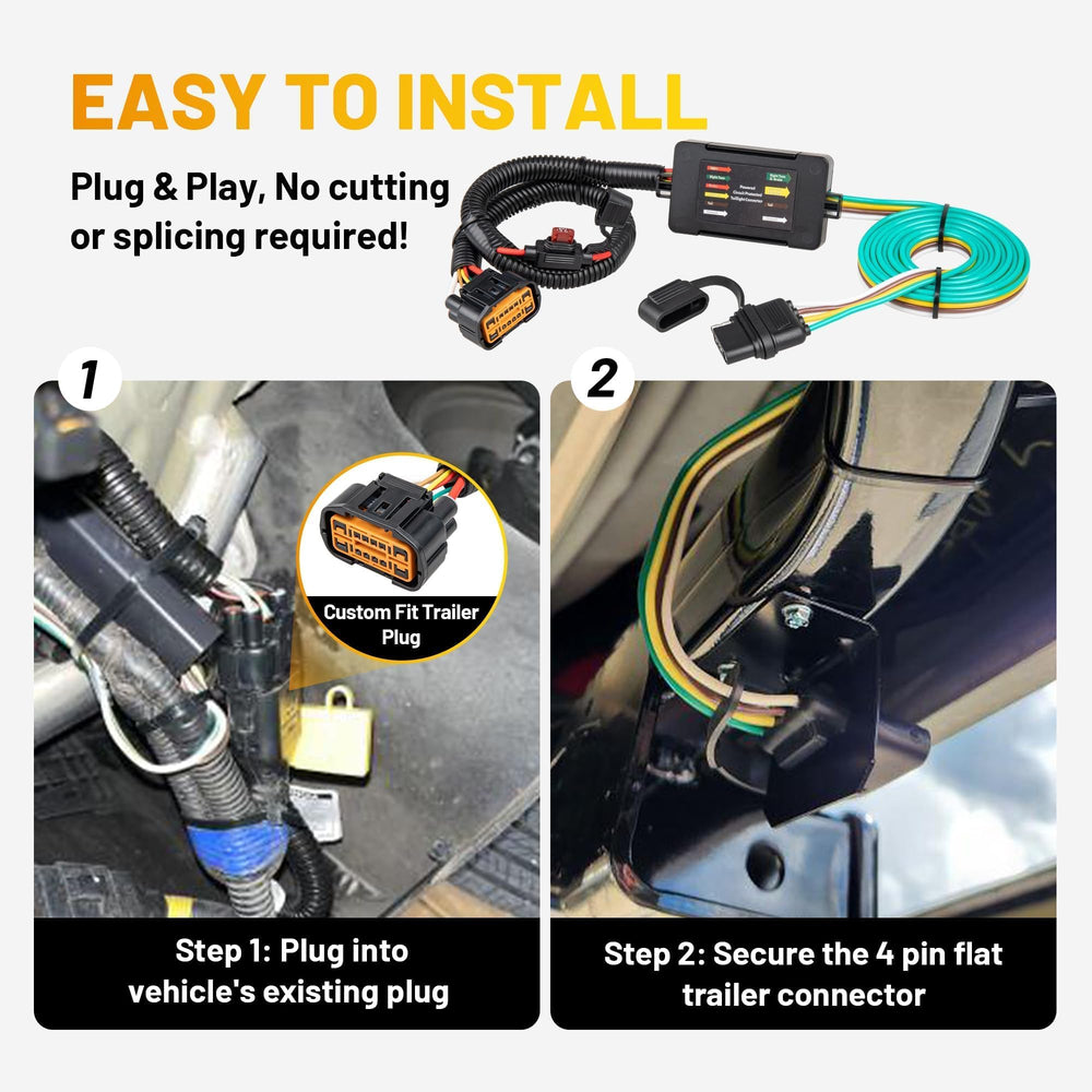 Oyviny durable ABS housing protects wiring in rugged towing environments.