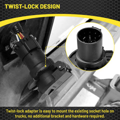 Oyviny dust cover protects trailer wiring from dirt and corrosion.