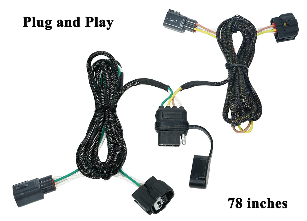 Oyviny plug-and-play trailer harness with rubber dust cover for durability