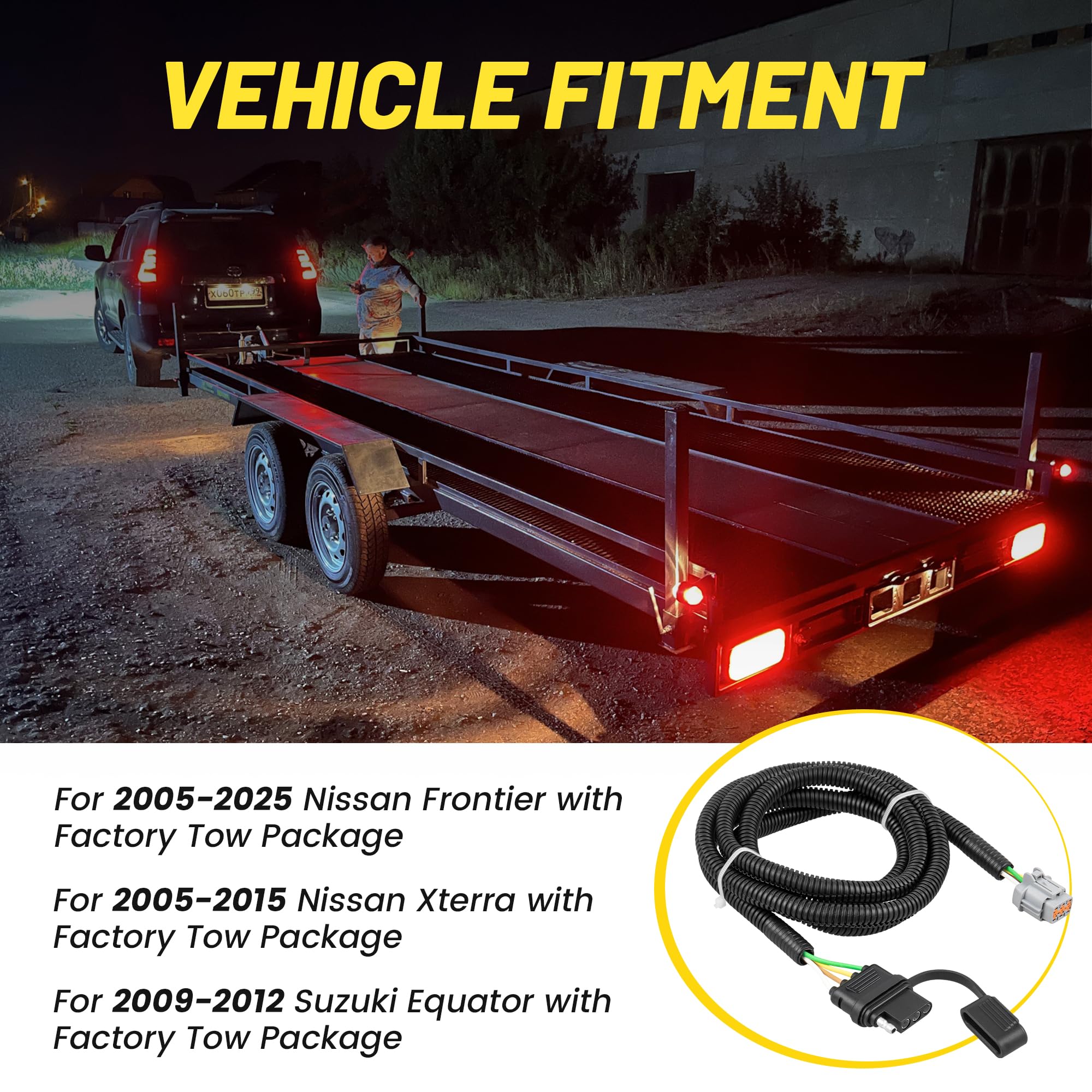 Oyviny four-pin harness works with Frontier, Xterra and Equator for proper signals.