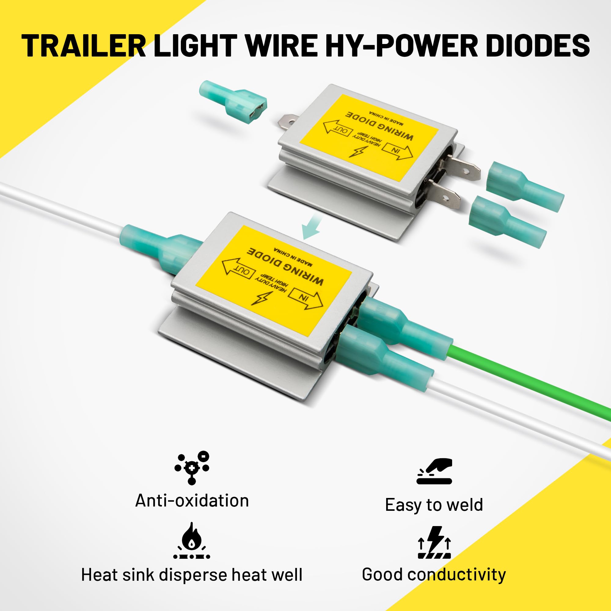 Oyviny Hy-Power diodes installation into existing harness for quick upgrade.