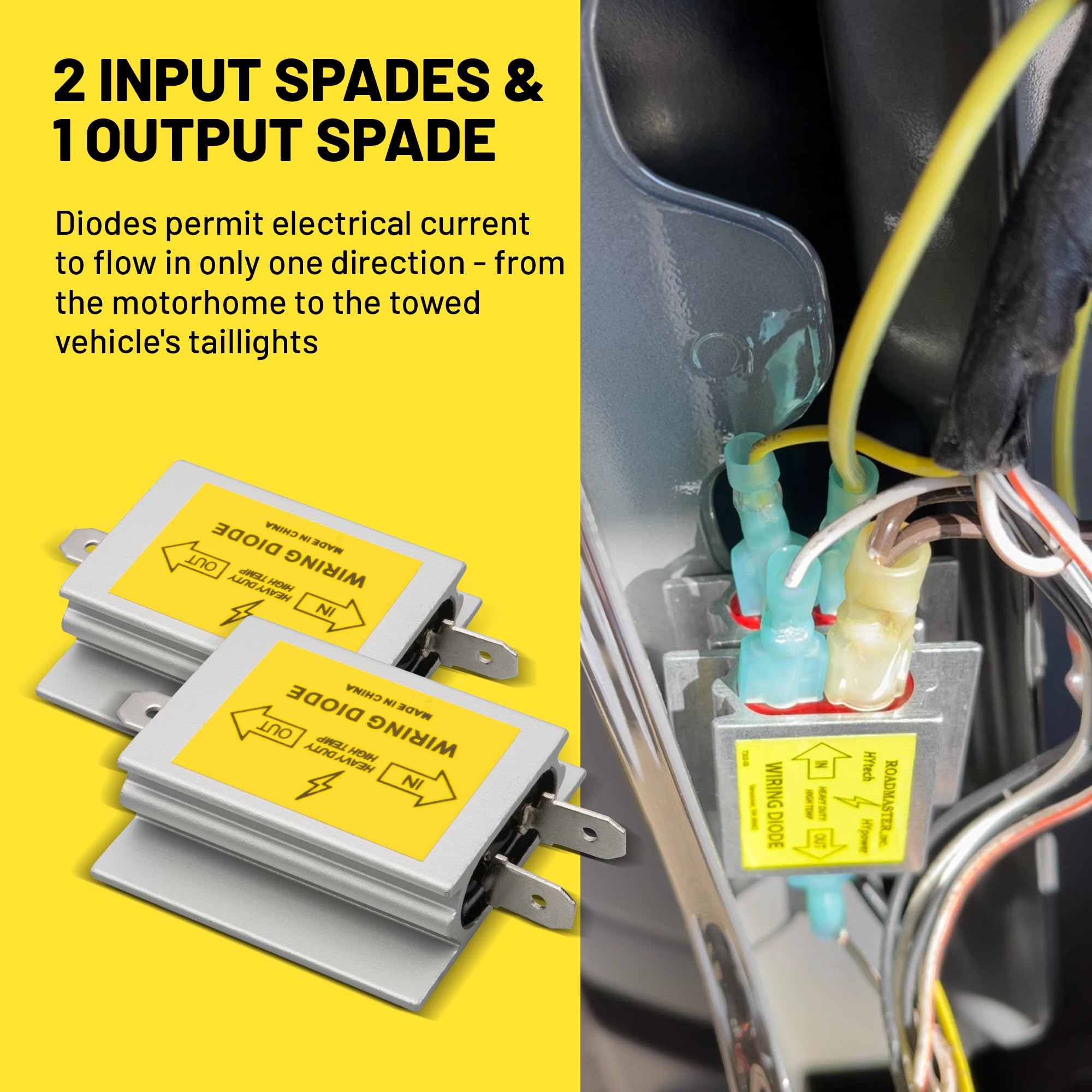Includes diodes, wire connectors, and double-sided tape for installation.