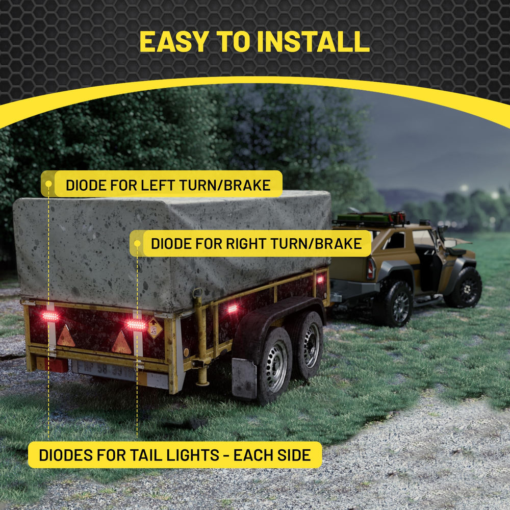 Tail light isolation prevents feedback to the motorhome taillights.