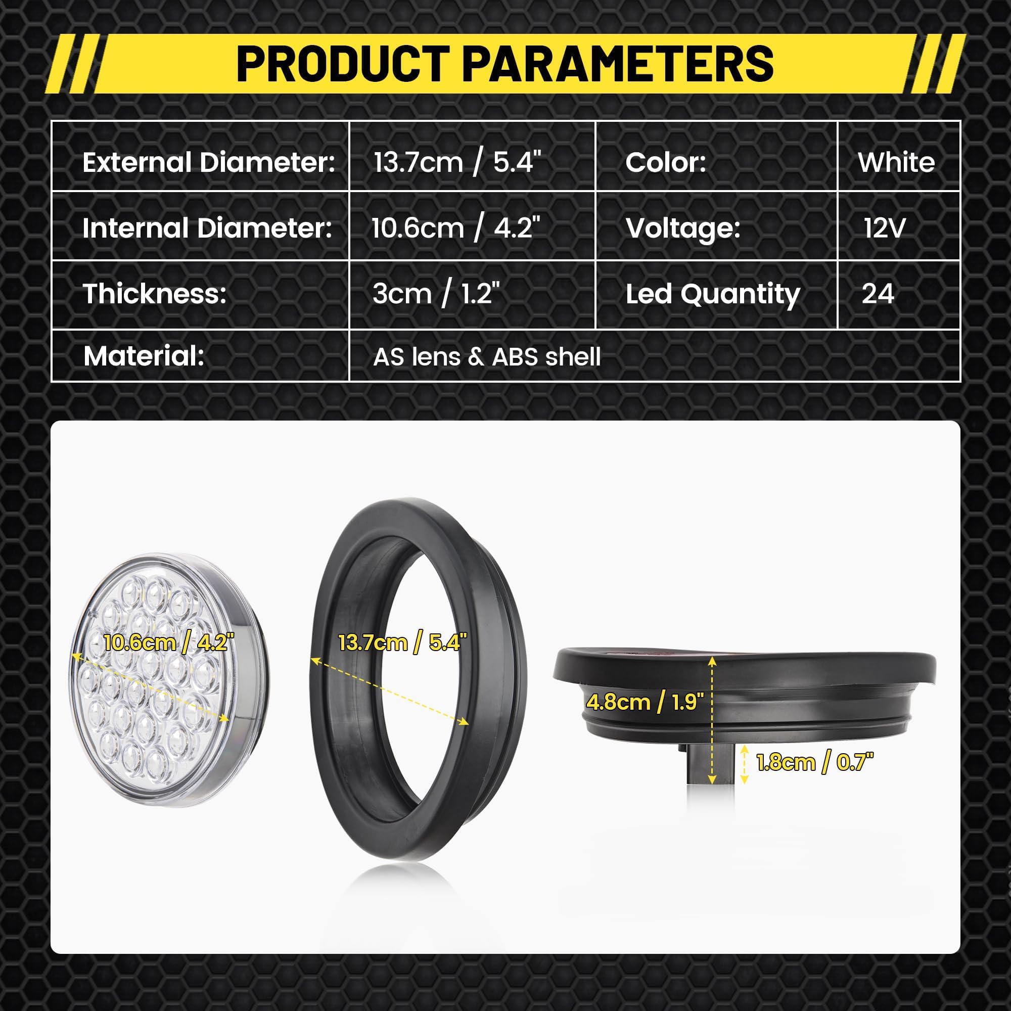 Oyviny IP65 waterproof trailer light protects against moisture and corrosion