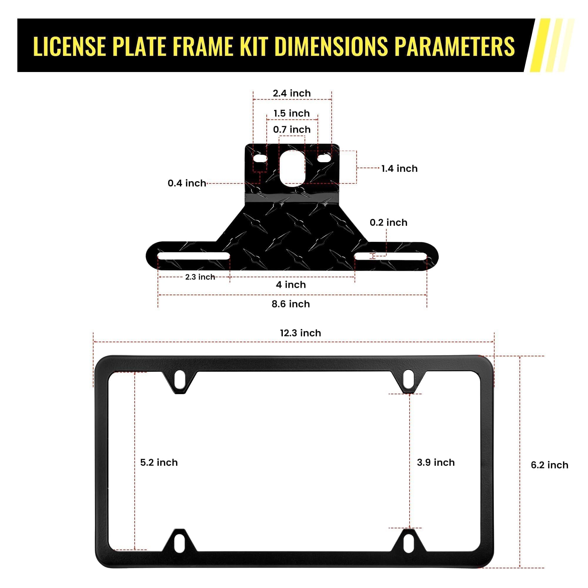 Oyviny license plate light holder bracket secures trailer lights for reliable signaling.