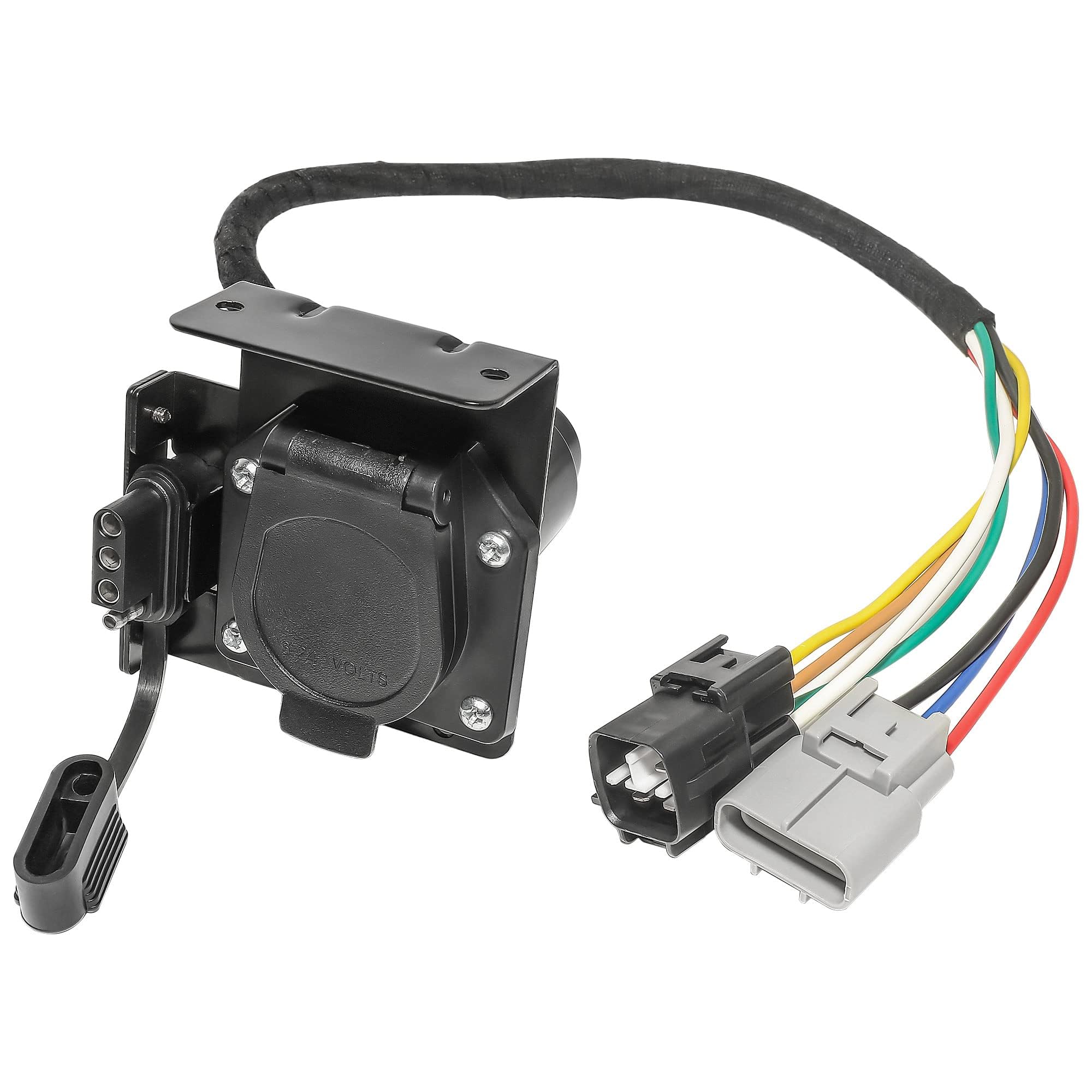 Oyviny multi tow 4-7 way adapter front view highlights compact versatile towing solution.
