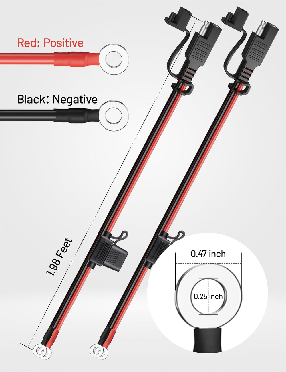 Oyviny multi-vehicle battery maintainer cable for seasonal charging