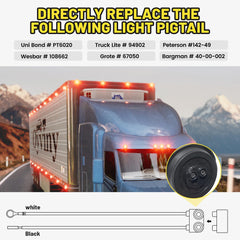 Oyviny PL-10 2-pin plug mounted at the back of a trailer light.