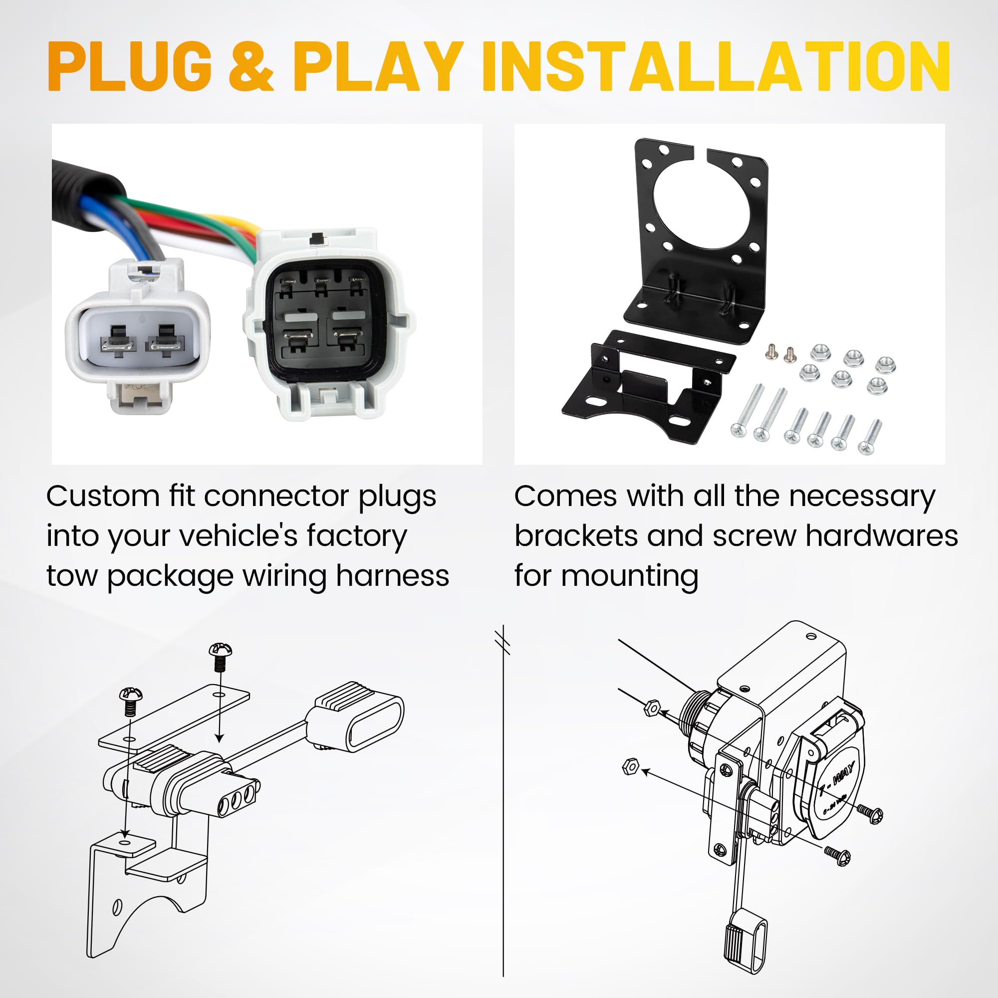 Oyviny plug-and-play installation with included hardware for quick mounting