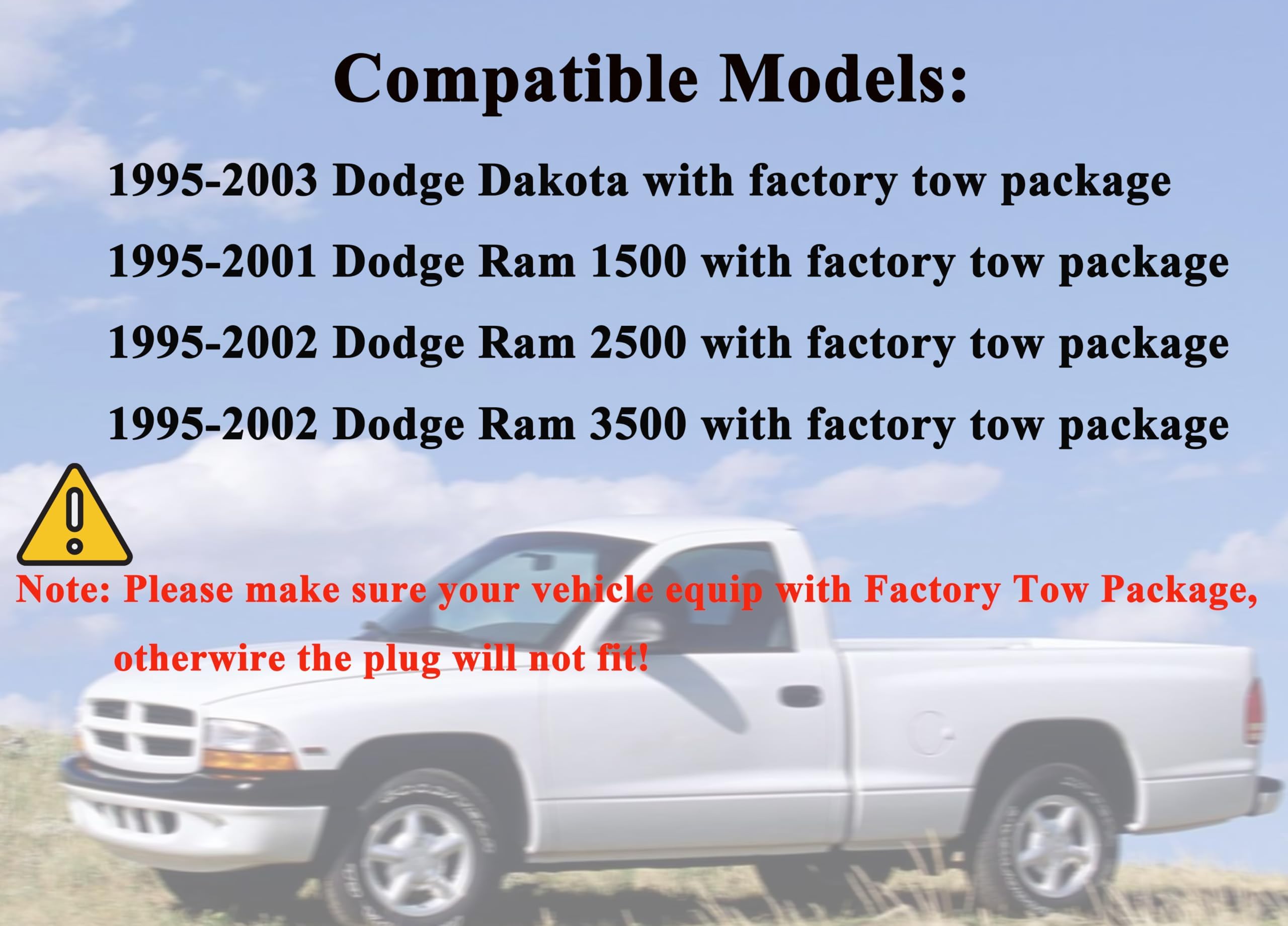 Oyviny Ram trailer harness with 4-flat connector for reliable lighting