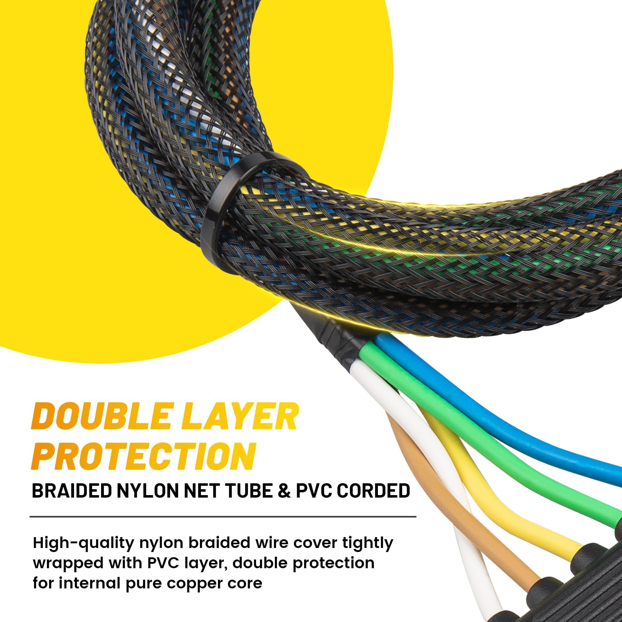 Oyviny rubber-molded 5-way connector improves waterproofing and durability in outdoor trailer setups.
