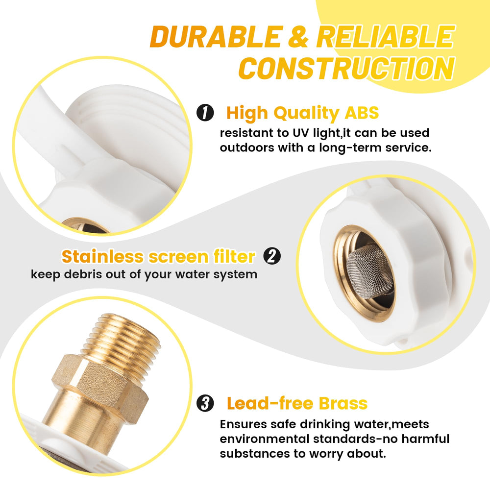 Oyviny RV city water inlet rubber dust cap protects water supply.