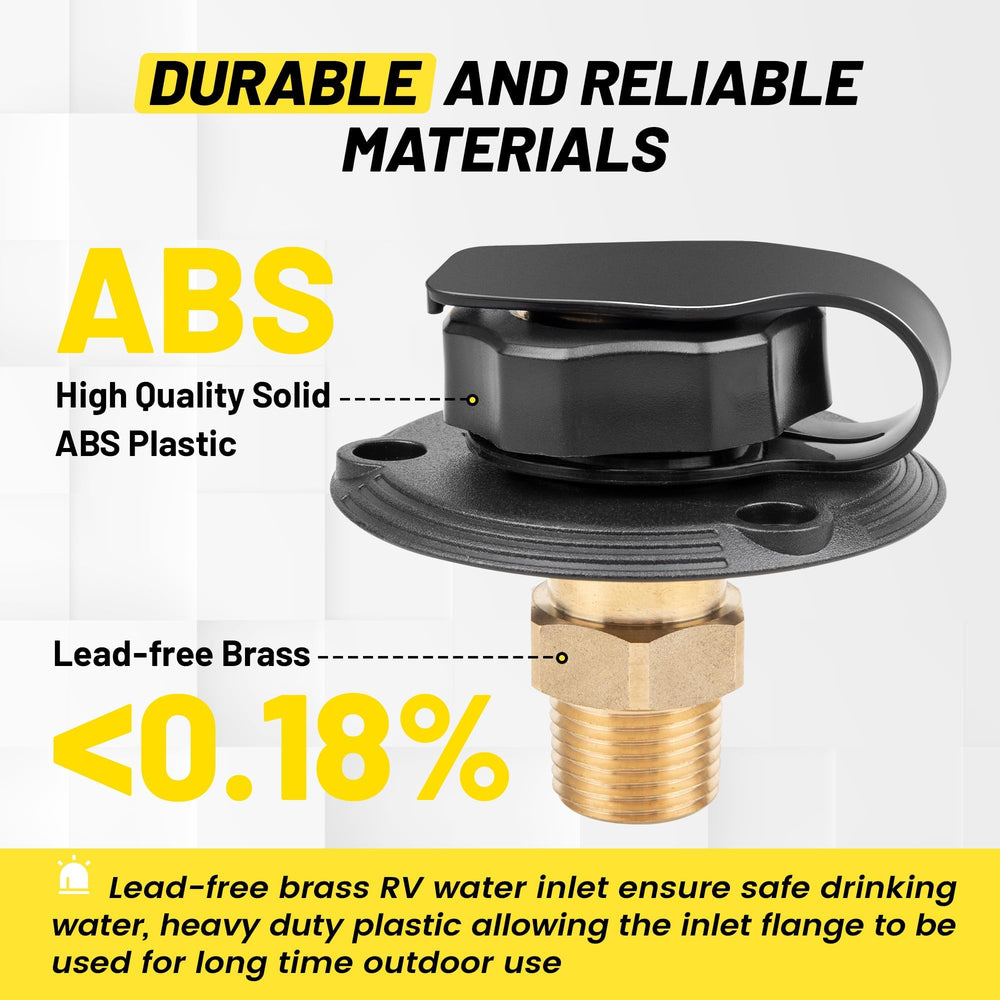 Heavy-duty Oyviny water inlet flange designed for outdoor use